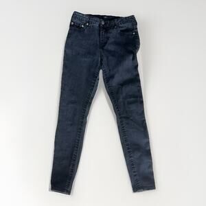 True Religion Jennie Curvy Mid Rise Skinny Jeans - Black Wash - Size 32